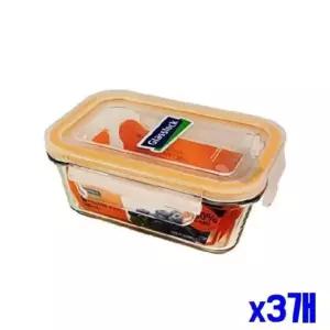 (SM)핸디형 직사각 유리 밀폐용기 480ml x3개 보관 (WFK90K7)