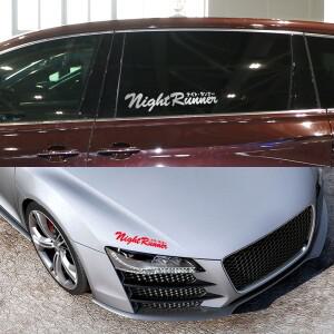 루보식 자동차 스티커 일본 JDM 레이싱 나이트 러너 앞 유리 방수 비닐 필름 장식 데칼 튜닝 액세서리