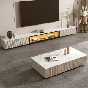 모던 슬래브 TV 거실장 커피테이블 세트 거실테이블 소파테이블 티테이블 원목거실테이블