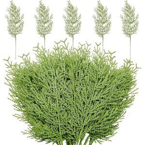 [미국배송] 시투메이지 50개 인조 소나무 가지 가짜 크리스마스 그리너리 스템 14인치 화환 공예 DIY 홀리데이 장식용 사이프러스 플라스틱 장식 선택 (50 그린)