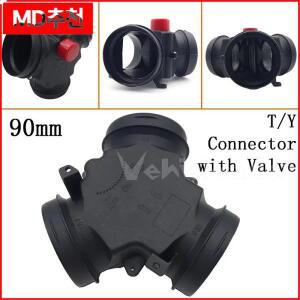 90MM에서 75MM로 변형 가능한 밸브 플랩 조절식 에어 히터 통풍 덕트 T자형 분배기 파이프 조인트 커넥터 (