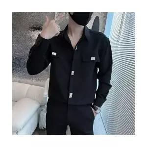 록쉬블몰 남성 솔리드 셔츠 빅사이즈 춘추풍 사회 총각 HO3