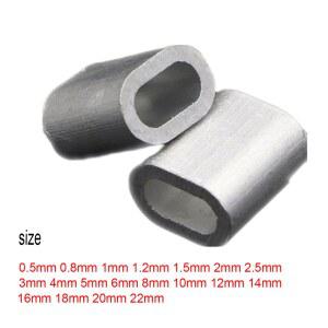 M0 M22 8자형 와이어 타원형 구멍 슬리브 알루미늄 단일 로프 클램프 페룰 루프 원형 버클 이중