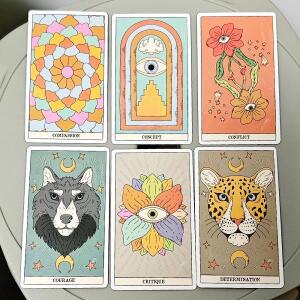 60개 모던 스타일 오라클 카드 10.36cm 모던 마녀 미스터리 데크