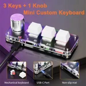 텐키패드 넘버패드 3 키 1 미니 매크로 기계식 키보드 유선블루투스24G 연결 핫 스왑 Photoshop 키패드