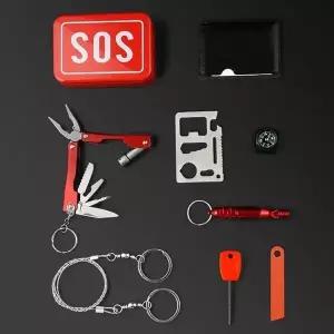 야외 캠핑 간단 생존키트 6종 재난 대처 비상 응급 (WFK9FMC)