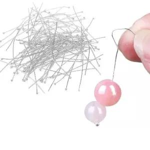 스텐레스 귀걸이 공예용 플랫 볼핀 실버 (WFK9TY3)