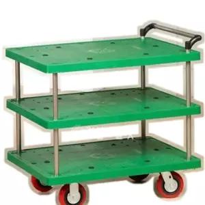 플라스틱 서빙카트 웨건 3단카트(중 540x850) 블랙 (WFK9WDJ)