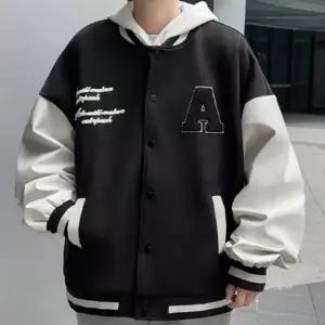 겨울옷 패치 자켓 점퍼 스타디움 야구잠바 야구 오버핏 남자 (WFK9I3I)