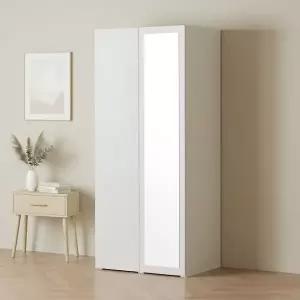 [아씨방가구]마일 터치 싱글 수납 전신거울 옷장 800