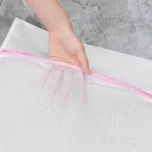 세탁소품 보호망 중형 지퍼형 세탁망 의류 세탁 주머니 (WFKA7YS)