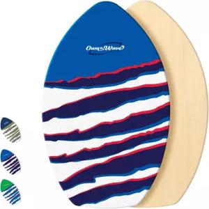 들과 성인을 위한 컬러 EVA 그립 패드와 고광택 클리어 코트 나무 스키보드가 있는 웨이브 뉴질랜드 클로우