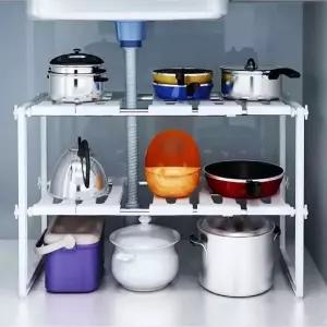 조립식 2단 주방 수납 선반 정리대 정리 용품 수납대 (WFKA8AD)