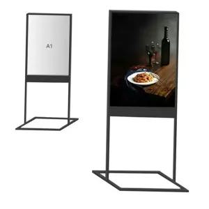 배너 거치대 홍보용 전시용 매장용 철제 입간판 스탠드 블랙 실내 광고용 조립식 아크릴 게시판 이젤