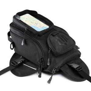 [포르르] ilm 오토바이 탱크백 마그네틱 4 스트랩 강화 고정 방수 터치스크린 휴대폰 파우치 bt01