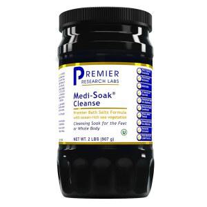 프리미어 리서치 랩 메디소크 - 발과 몸을 흡수하는 목욕 소금, 여성과 남성을 위한 바다 소금 목욕, 편안한 미네랄 목욕 흡수, 부드러운 각질 제거, 유기농, 비건, 필러 첨가 없음 - 2파운드