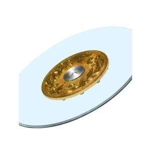 강화유리 원형 회전식 테이블 진사바닥/직경70cm/방폭표준두께 원형식탁 믹식탁