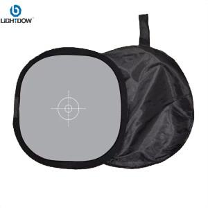 도니식 Lightdow 12 인치 30cm 18% 접이식 그레이 카드 반사경 화이트 밸런스 더블 페이스 포커싱 보드 (캐