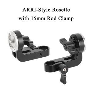 도니식 HDRig ARRI 표준 로제트 마운트 어댑터(15mm 단일 로드 클램프 ) DSLR 카메라 케이지 핸드그립(사진