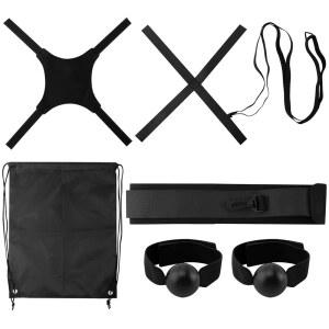 쉬옐로라 배구 훈련 장비 보조, 조절 가능한 허리 벨트 및 볼 파우치와 핸드 스트랩이 있는 탄력적인 자가 저항 밴드로 서브, 스파이크, 세트 패스 연습을 할 수 있습니다