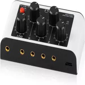 미니 스테레오 4 채널 라인 믹서 헤드폰 모니터링 클럽 라이브 스튜디오 녹음