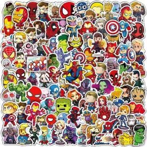 물병용 멋진 캐릭터 스티커 200PCS 스케이트보드 수하물 노트북 범퍼 방수 비닐 남자 청소년용 벌크