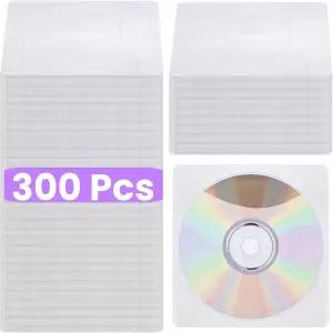 300개 CD DVD 슬리브 및 보관 바인더 디스크 케이스용 양면 리필 플라스틱 보호 교체용 홀더