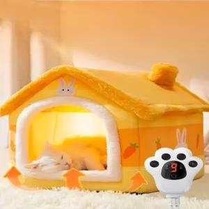 고양이 코타츠 강아지 전기난방하우스 보온 개집 숨숨집 겨울집 난방텐트 집 실내 방한