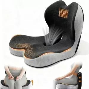 장거리 운전을 위한 OYFDG 카시트 쿠션 사무용 의자 메모리 폼 시트 쿠션이 효과적으로 높이를 3.94인치