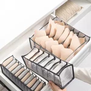 수납함 반투명 9칸 분류 정리함 메쉬 와이셔츠속옷 옷함 양말 속함 보관 칸막이