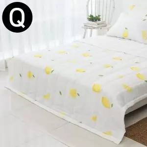 [콩심팥심]레몬 여름 간절기 이불 퀸 Q 화이트