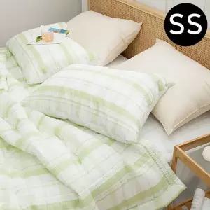 [콩심팥심]여름 간절기 이불 패드세트 슈퍼싱글 SS 올리브 그린