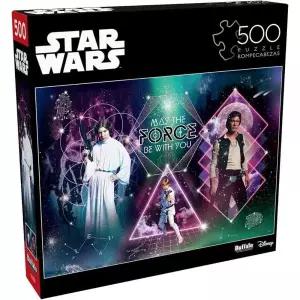 Buffalo Games - 스타워즈 : 은하계 트리오 성인용 500피스 직소 퍼즐 게임 나이트에 완벽한 도전적인 완성