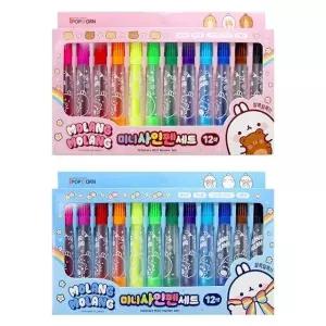 고품질 색칠북싸인펜세트 12개 마커세트 수업학생 칼라사인펜 (WFKA1KT)