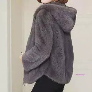 여자 겨울 털 3컬러 페이크퍼 자켓 연말룩 따뜻한 후드 털3컬러pqr608