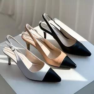 클래식한 포인트라인 슬링백 미들힐 5FW (WFKA0QN)