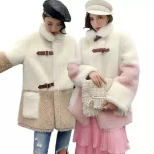 투톤 배색 캐주얼 겨울코트