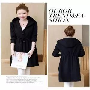 여성 베스트 코트 빅사이즈 앞단추 후드코트