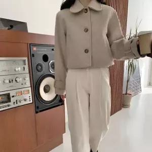 싱글 숏코트 기모 여성 아우터