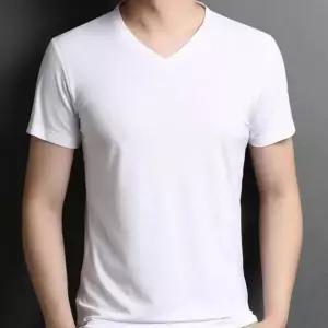 시원한 냉감 소재 반팔티 편안하고 쾌적한 브이넥 남성 브이넥티셔츠 편안한