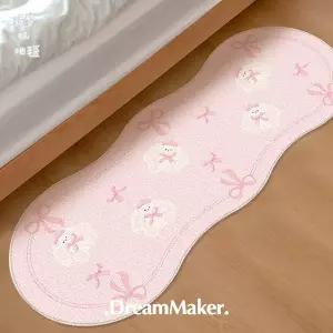 매트 카펫 러그 카페트 VIKAMA 크림 스타일 침실 침대 옆 십대 방 플로팅 윈도우 미러 프론트 홈 인테리어