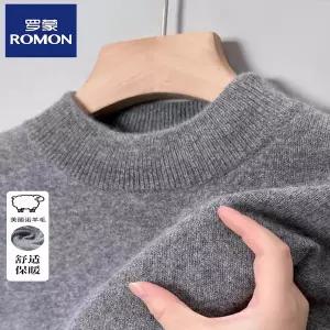 스웨트 스웨터 스?셔츠 오버핏 라운드넥 맨투맨 봄 가을 로몬 남자 남성 가을/겨울 두꺼운 울 반목 니트