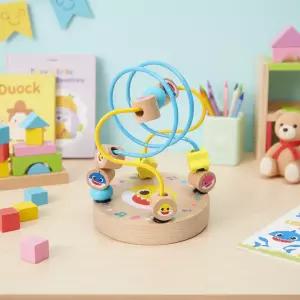 핑크퐁 아기상어 롤러코스터 원목 링쌓기 장난감 구슬놀이 트랙 레일 블럭 옮기기 소근육발달