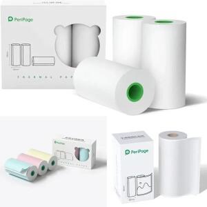 소니식 감열지 접착 라벨 컬러 스티커 사진 인쇄 용지 미니 프린터용 3 롤/박스 방수 내유성 BPA