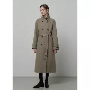 잇미샤 하이넥 더블 버튼 핸드메이드 울 코트 ITPBYHL810 868777