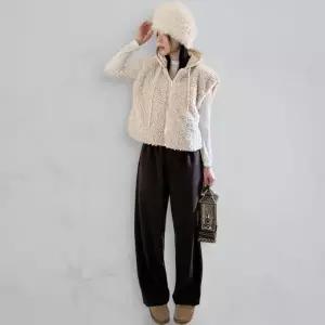 [다잇템] 여성 덤블 일상용 리버시블 FW 후디 패딩 조끼