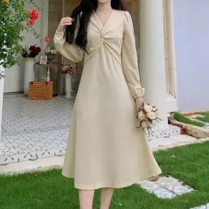 여성 7부원피스 크로스 브이넥 랩원피스 바캉스원피스 프릴원피스