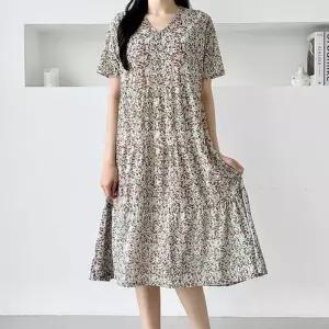 여름 캉캉 잔꽃무늬원피스 반팔원피스 a라인원피스 플로럴원피스 데일리원피스