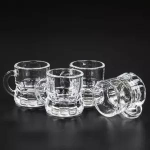 오로라 유리 소주잔 손잡이형 술컵 50ml 유리컵 술잔 (WFKAWEE)