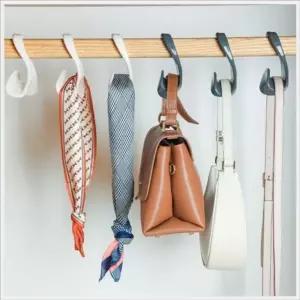 가방 핸드팩 책가방 스카프 넥타이 목도리 걸이대 화이트 (WFKAEWR)